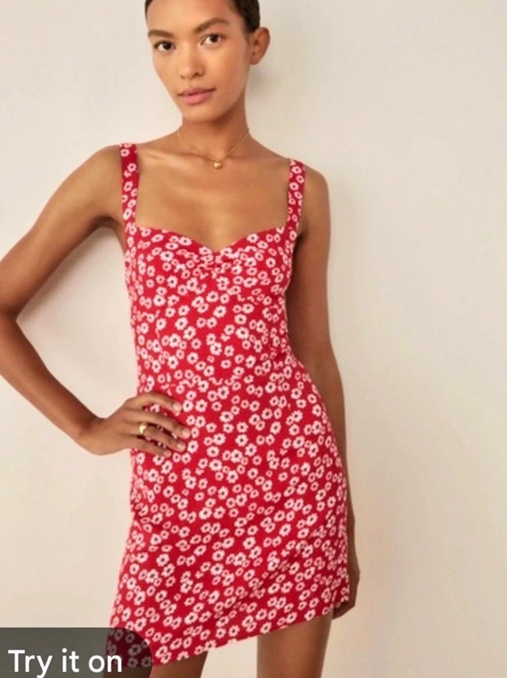NWT Reformation Baldwin Sleeveless Floral Print Mini Dress